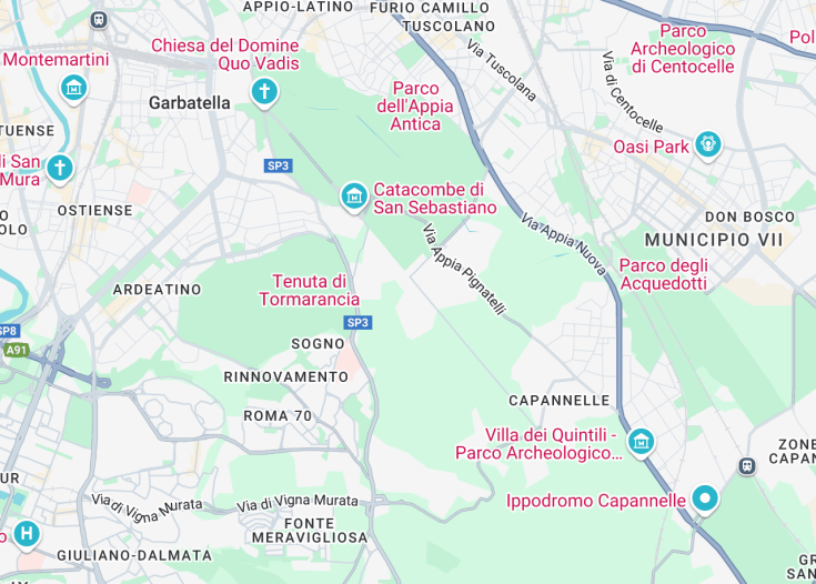 Map of Capo di Bove, Rome