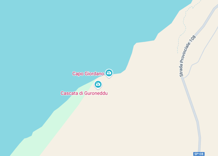 Map of Capo Giordano, Italy