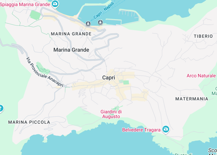 Map of Capri, Italy