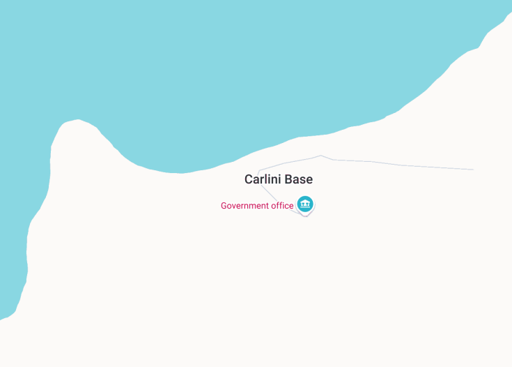 Map of Carlini Base, Antarctica