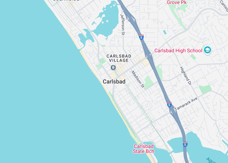 Map of Carlsbad, California (USA)