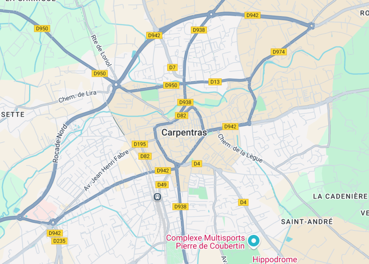 Map of Carpentras, France