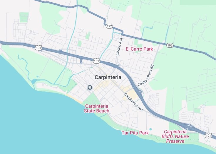 Map of Carpinteria, California (USA)