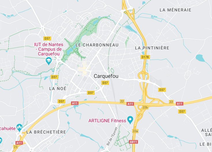 Map of Carquefou, France