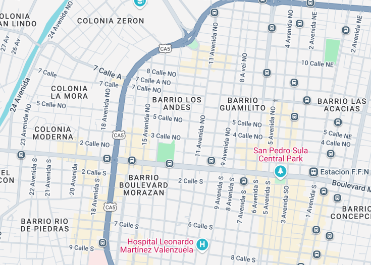 Map of Casa de la Cultura, San Pedro Sula