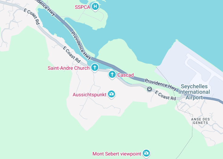 Map of Cascade Seychelles, Seychelles