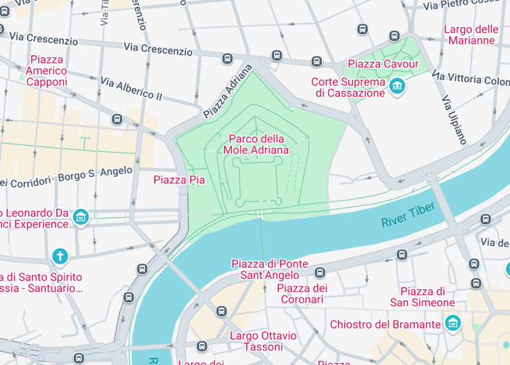 Map of Castel Sant’Angelo, Rome