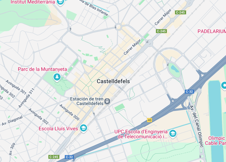 Map of Castelldefels, Spain