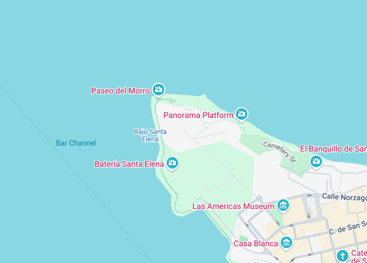 Map of Castillo San Felipe del Morro, San Juan