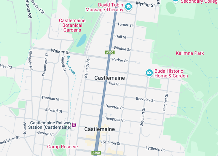 Map of Castlemaine, Australia