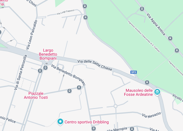 Map of Catacombe Di Domitilla, Rome