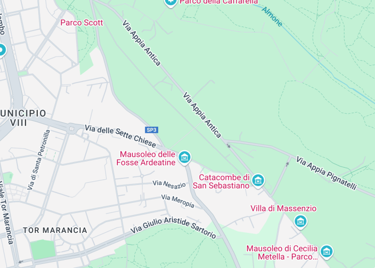 Map of Catacombs of St. Callixtus, Rome