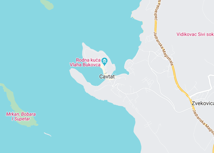 Map of Cavtat, Croatia