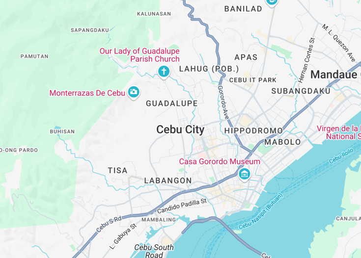 Map of Cebu City, Philippines