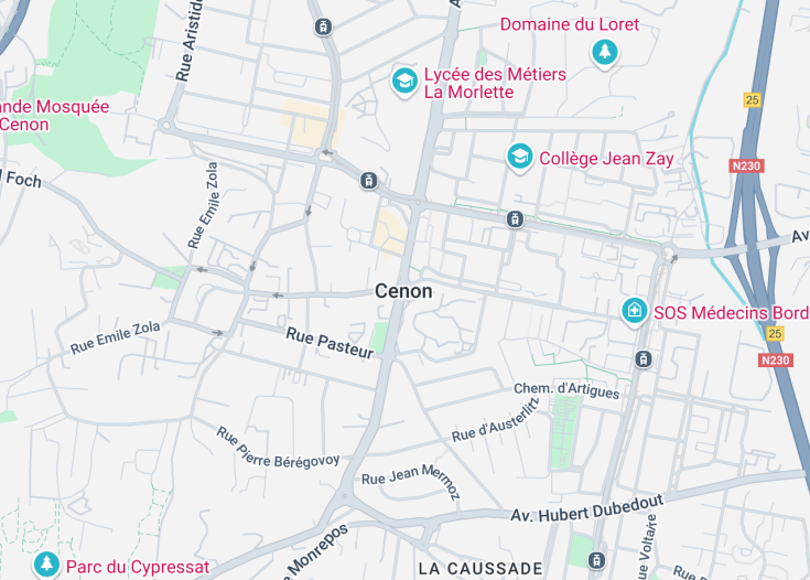 Map of Cenon, France