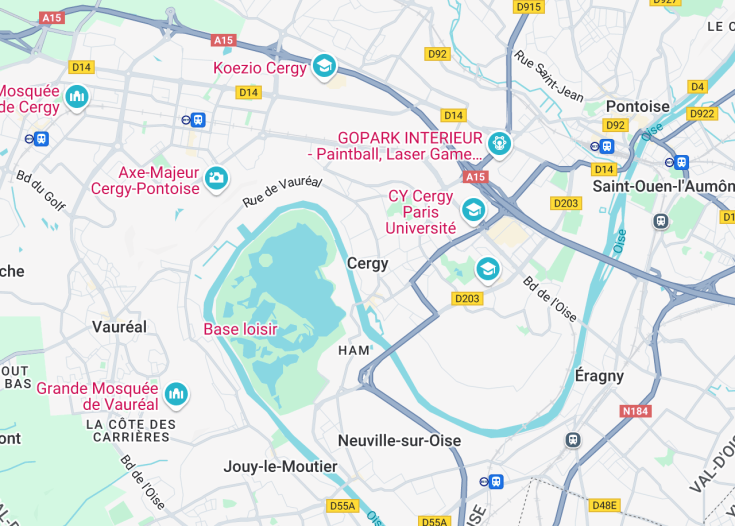 Map of Cergy, France