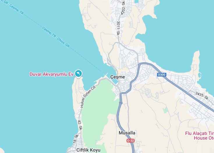 Map of Cesme, Turkey