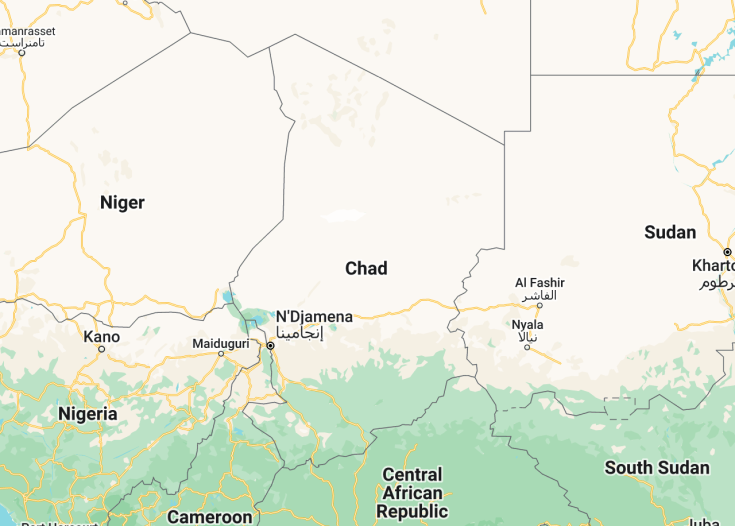 Map of Chad, 