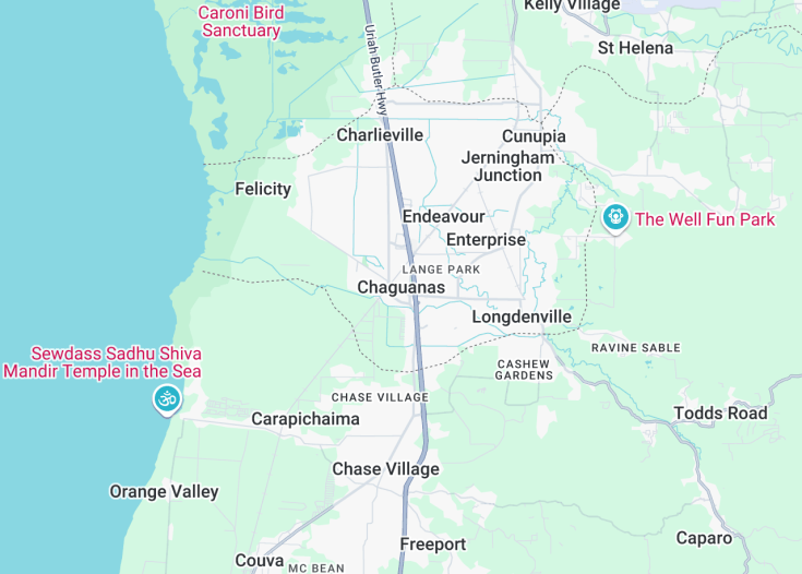 Map of Chaguanas, Trinidad And Tobago