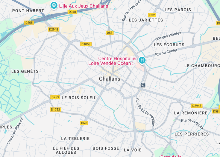 Map of Challans, France