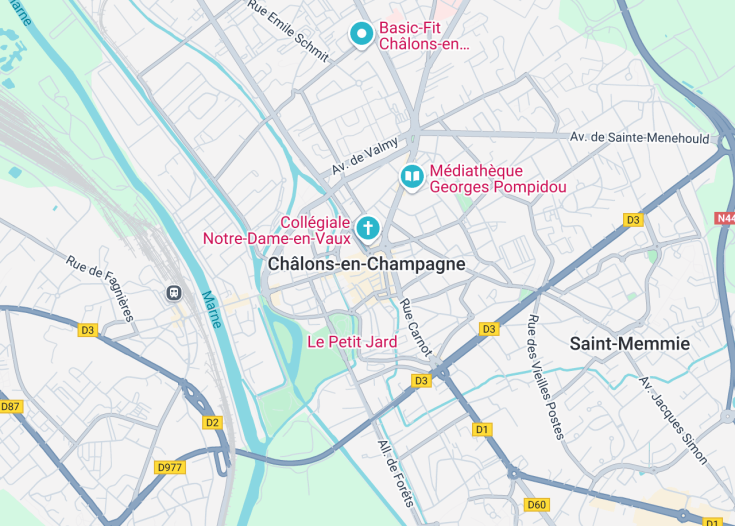 Map of Châlons-en-Champagne, France