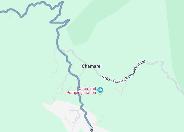 Map of Chamarel, Mauritius