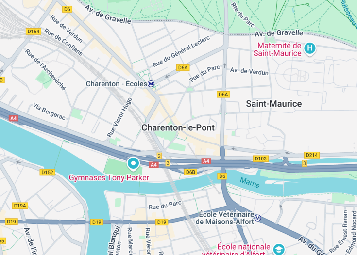 Map of Charenton-le-Pont, France