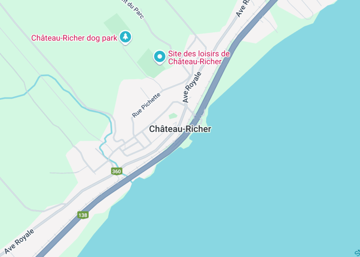 Map of Chateau Richer Canada, Canada