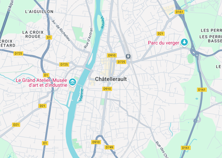 Map of Châtellerault, France