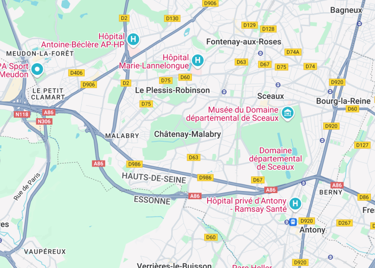 Map of Châtenay-Malabry, France