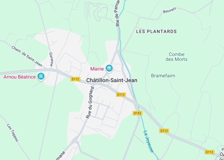 Map of Châtillon-Saint-Jean, France