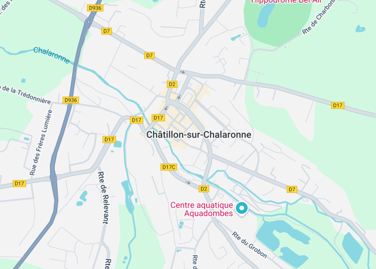 Map of Châtillon-sur-Chalaronne, France