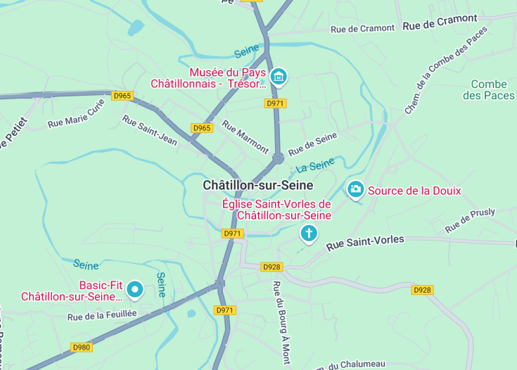 Map of Châtillon-sur-Seine, France