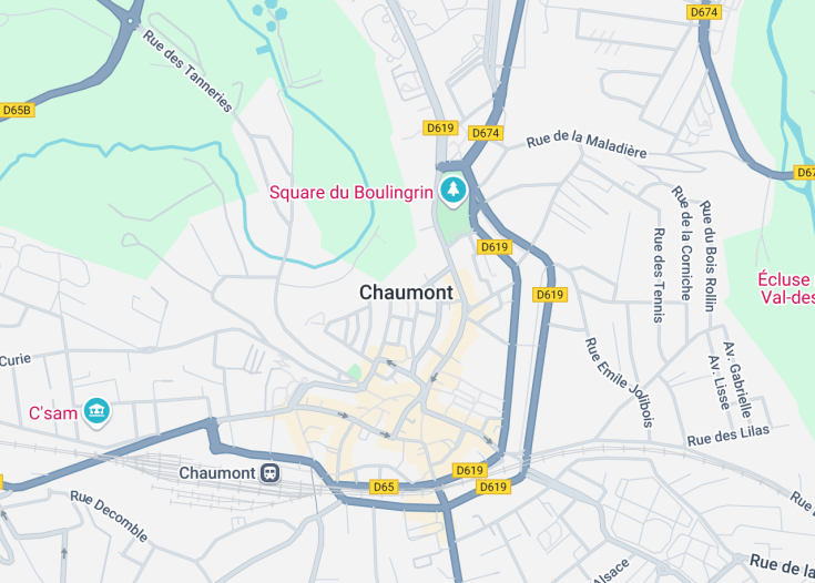 Map of Chaumont, France