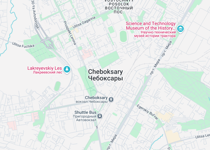 Map of Cheboksary, Russia