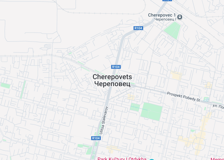 Map of Cherepovets, Russia