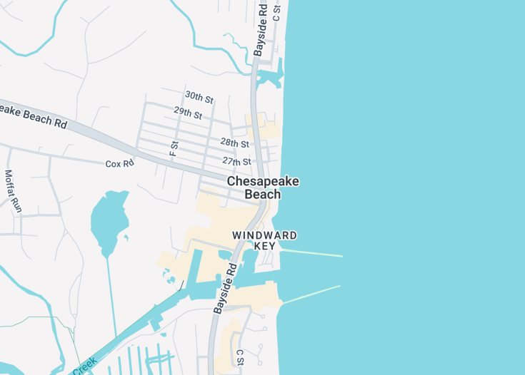 Map of Chesapeake Beach, Maryland (USA)