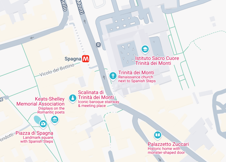 Map of Chiesa della Trinità dei Monti, Rome