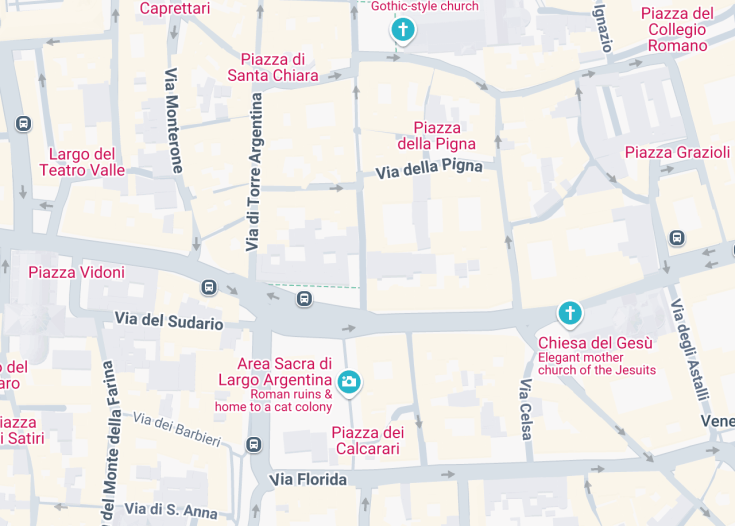 Map of Chiesa delle Santissime Stimmate di San Francesco, Rome