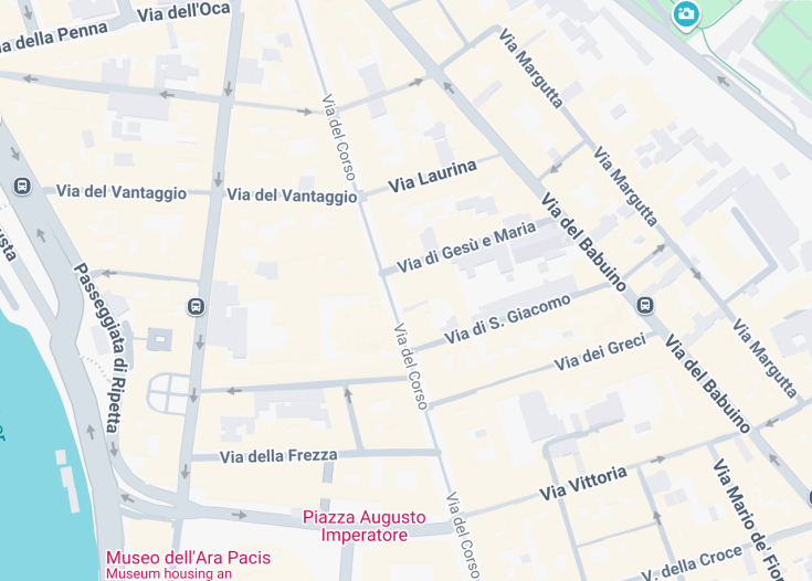 Map of Chiesa di Gesù e Maria, Rome