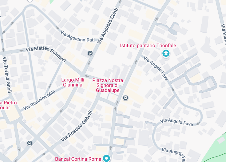 Map of Chiesa di Nostra Signora di Guadalupe a Monte Mario, Rome