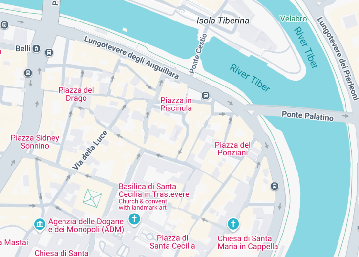 Map of Chiesa di San Benedetto in Piscinula, Rome