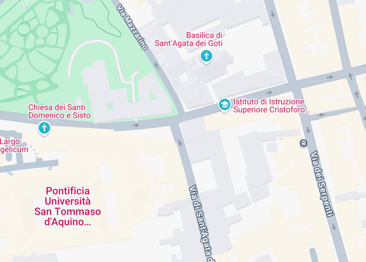 Map of Chiesa di San Bernardino in Panisperna, Rome