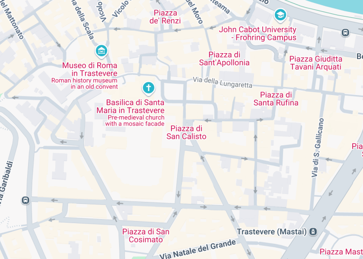 Map of Chiesa di San Callisto, Rome