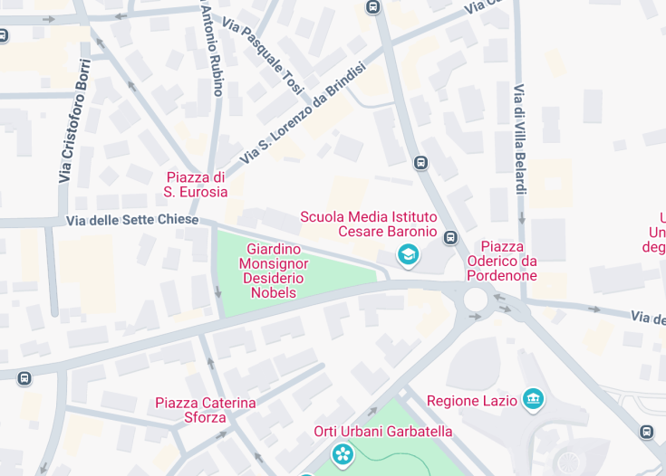 Map of Chiesa di San Filippo Neri in Eurosia, Rome