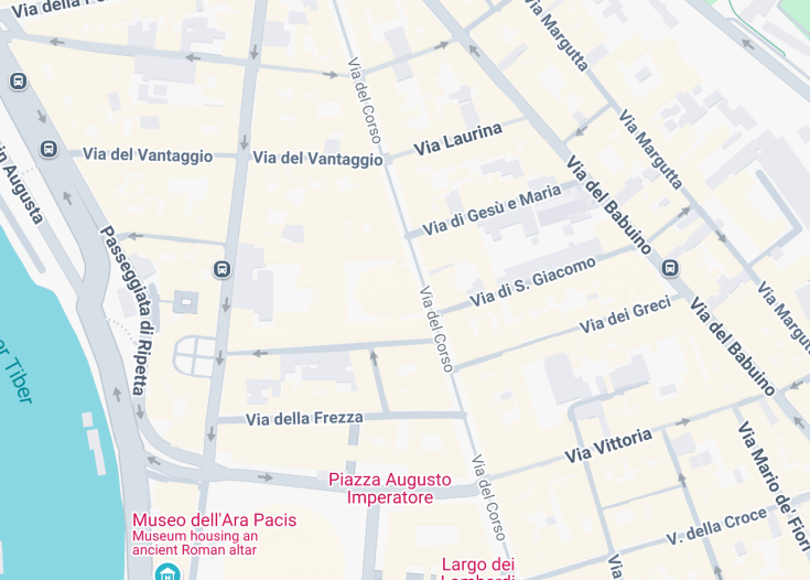 Map of Chiesa di San Giacomo in Augusta, Rome