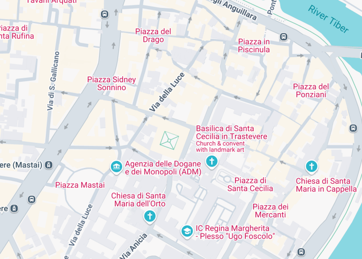 Map of Chiesa di San Giovanni Battista dei Genovesi, Rome