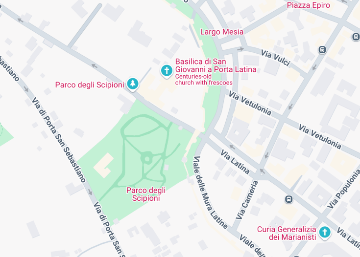 Map of Chiesa di San Giovanni in Oleo, Rome