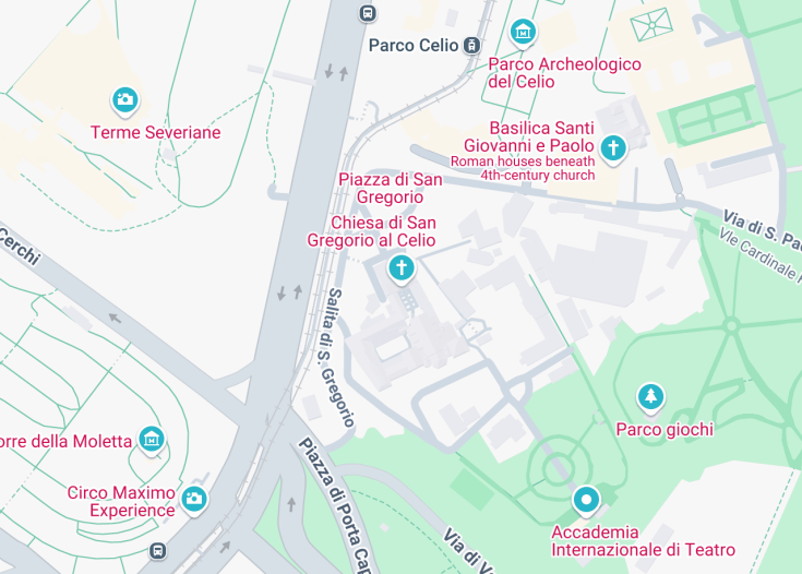 Map of Chiesa di San Gregorio al Celio, Rome