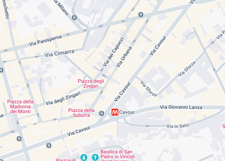 Map of Chiesa di San Lorenzo in Fonte, Rome